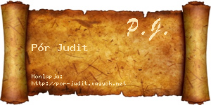 Pór Judit névjegykártya